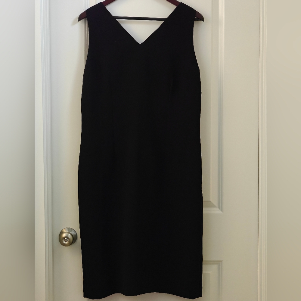 Ivonne size 14 Black v-neck classy dress V-neck front and black